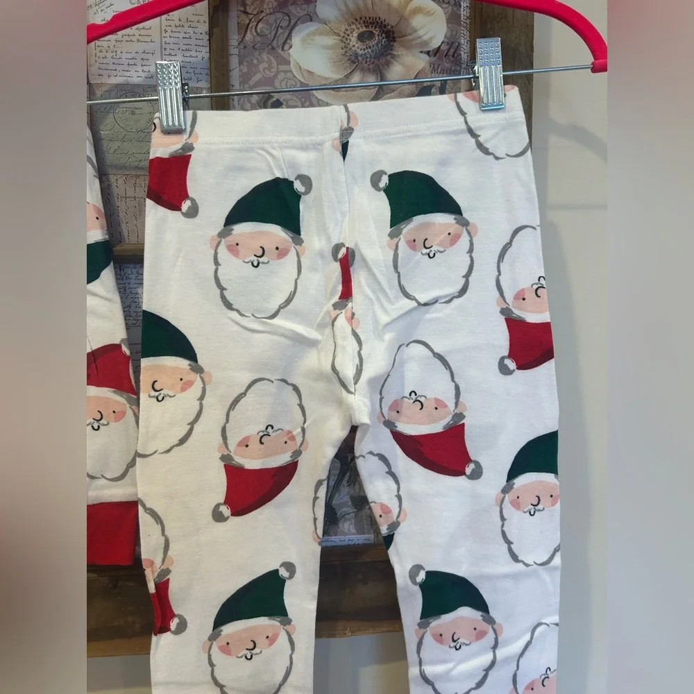 Carter's Red and Green Santa Print Kids Pajama Set